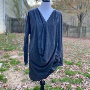 NWT- Primi Large drapy  sweater shirt dark grey